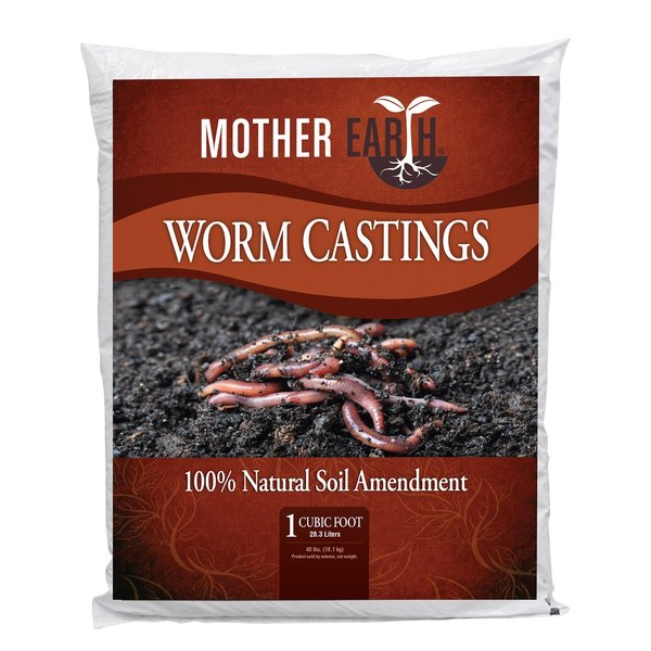 Hawthorne Mother Earth Worm Castings Organic Soil Amendment 40 lb HGC713325